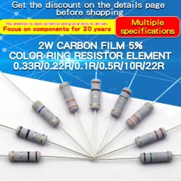 20pcs 2W Carbon Film Resistor 5% Resistance 0.1Ω-2MΩ 0.47 10 47 100 200 470 820 1K 4.7K 10K 47K 100K 200K 330K 470K 1M 1.2M Ohm