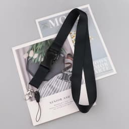 Black Lanyards Keys Chain ID Credit Card Cover Pass Mobile Phone Charm Neck Straps Badge Holder Accessories Gifts
