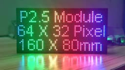 P2.5-64x32 Indoor Full Color LED Display Module HUB75,160mm*80mm,RGB LED 64×32 P2.5 1/16 Panel Matrix,Compatible With PIN2DMD