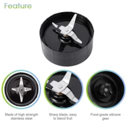 Replacement Flat Blade, Compatible With Original Magic Bullet Blender Mixer Juicer MB1001 250W Cross-shaped Crosshead