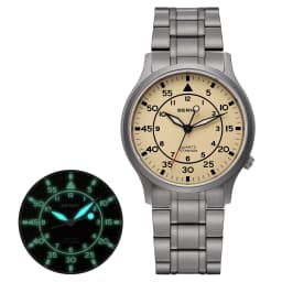 BERNY Full Titanium Watch For Men AR Coating Sapphire Fashion Wristwatch Luminous Ultra-thin Quartz Watch Waterproof 5ATM Watch