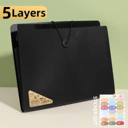 A4 File Folder Storage Bag 5/8/13 Layers Desktop Organizer for Test Papers School Stationery Office Supplies