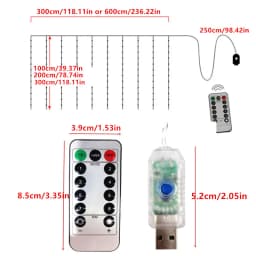 6x3M/3x3m Curtain Garland on The Window USB Power Fairy Lights Festoon with Remote New Year Garland Led Lights Christmas Decor