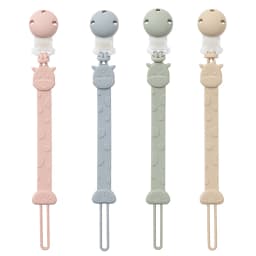 Silicone Pacifier Clips, BPA Free One-Piece Design Pacifier Holder for Baby Boy and Girl 3 Month+, Baby Accessories