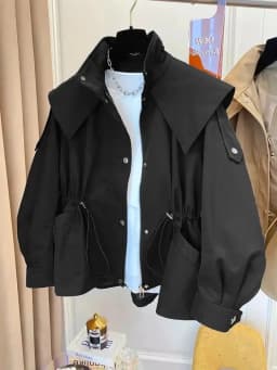 Long-Sleeved Casual Short Trench Waist Party Design Jacket Chic Girls Short Comfortable Fashion Korean Vintage Tops For Women
