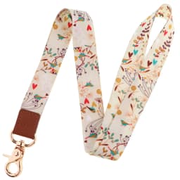 Ransitute R2806 Flowers Fashion Lanyards Id Badge Holder Bus Pass Case Cover Slip Bank Credit Card Holder Strap Cardholder