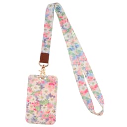 Ransitute R2806 Flowers Fashion Lanyards Id Badge Holder Bus Pass Case Cover Slip Bank Credit Card Holder Strap Cardholder