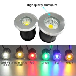 5W 3W 1W Waterproof LED Underground Light Outdoor Ground Garden Path Floor Buried Yard Spot Landscape IP67 DC12V AC220V