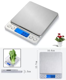 Electronic 500g/0.01g 3000g/0.1g Digital Kitchen Scale Jewelry Balance Gram LCD Cooking Food Weigh For Weighing Laboratory