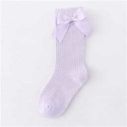 Children Girls Socks With Bows Cotton Baby Girls Socks Soft Toddlers Long Socks For Kids Princess Knee High Socks for Girls 0-8Y