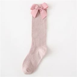 Children Girls Socks With Bows Cotton Baby Girls Socks Soft Toddlers Long Socks For Kids Princess Knee High Socks for Girls 0-8Y