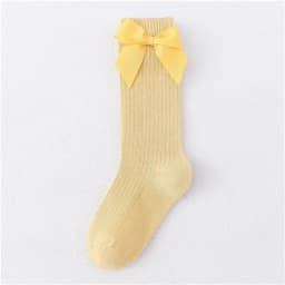 Children Girls Socks With Bows Cotton Baby Girls Socks Soft Toddlers Long Socks For Kids Princess Knee High Socks for Girls 0-8Y