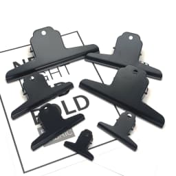 Retro Metal Wide Binder Clip Big Black Gold Binder Paper Clips Metal Hinge Clip Clamps for Crafts Photos Office School Supplies