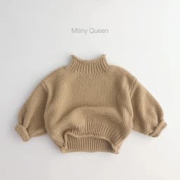 MILANCEL Winter Korean Style Kids Sweater Vintage Boys Knitwear Solid Turtleneck Girls Sweaters Coat
