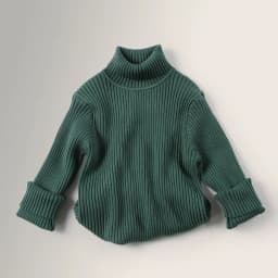 MILANCEL Winter Korean Style Kids Sweater Vintage Boys Knitwear Solid Turtleneck Girls Sweaters Coat