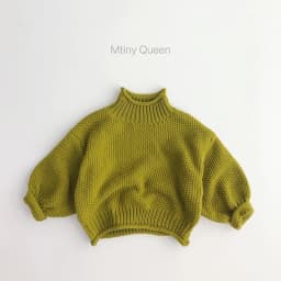 MILANCEL Winter Korean Style Kids Sweater Vintage Boys Knitwear Solid Turtleneck Girls Sweaters Coat