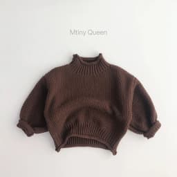 MILANCEL Winter Korean Style Kids Sweater Vintage Boys Knitwear Solid Turtleneck Girls Sweaters Coat