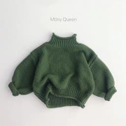 MILANCEL Winter Korean Style Kids Sweater Vintage Boys Knitwear Solid Turtleneck Girls Sweaters Coat