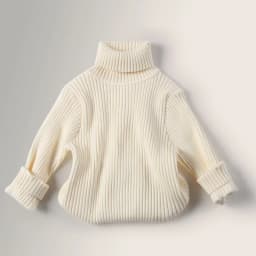 MILANCEL Winter Korean Style Kids Sweater Vintage Boys Knitwear Solid Turtleneck Girls Sweaters Coat
