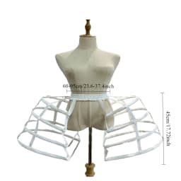Girls 3 Hoops Crinoline Cage Bustle Petticoat Women Adjustable Pannier for dress