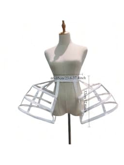Girls 3 Hoops Crinoline Cage Bustle Petticoat Women Adjustable Pannier for dress