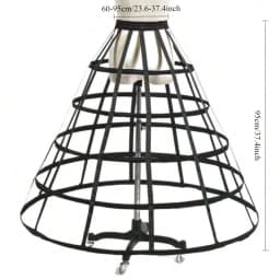 Girls 3 Hoops Crinoline Cage Bustle Petticoat Women Adjustable Pannier for dress
