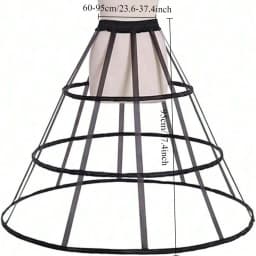 Girls 3 Hoops Crinoline Cage Bustle Petticoat Women Adjustable Pannier for dress