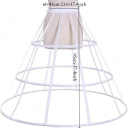 Girls 3 Hoops Crinoline Cage Bustle Petticoat Women Adjustable Pannier for dress