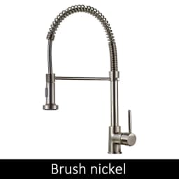 Deck Mounted Flexible Kitchen Faucets Pull Out Mixer Tap Black Hot Cold Kitchen Faucet Spring Style with Spray Mixers Taps E9009