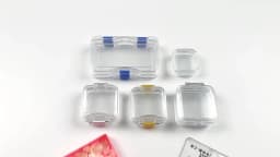 Plastic Transparent Dental Box Denture Storage Box with Film Membrane Colorful Hinge for Crown and Bridges