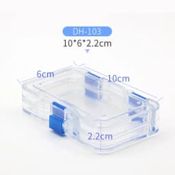 Plastic Transparent Dental Box Denture Storage Box with Film Membrane Colorful Hinge for Crown and Bridges