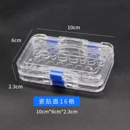 Plastic Transparent Dental Box Denture Storage Box with Film Membrane Colorful Hinge for Crown and Bridges
