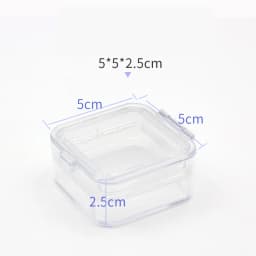 Plastic Transparent Dental Box Denture Storage Box with Film Membrane Colorful Hinge for Crown and Bridges