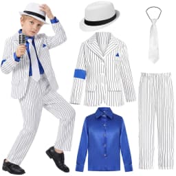 Michael Jackson Dancer Cosplay Suits for Stage Performance Smooth Criminal MJ Costumes Sets Halloween