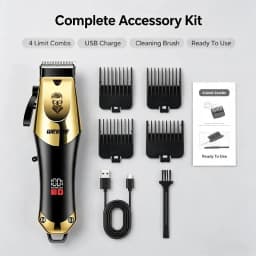 Cordless Hair Cutting Machine Stainless Steel Blade Hair Clipper USB Charging Professional Barber Trimmer for Men Hairstyle