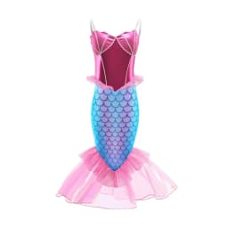 Girls Little Mermaid Costume Kids Birthday Halloween Princess Girl Dress Children Summer Ariel Party Clothes for Carnival 3-10T