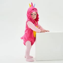 Baby Girl Pink Dinosaur Costume Infant Toddler Hoodie Bodysuit Short Romper Photography Halloween Fancy Dress 6M 12M 18M 24M