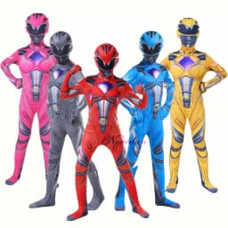 Rangers Costume Boys Power Mecha Five Beast Cosplay Anime Child Halloween Costumes For Kids Mask Carnival Party Jumpsuits