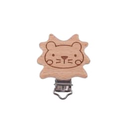 1Pcs Cute Modelling Beech Wood Pacifier Clip Baby DIY Cartoon Animal Wooden Log Pacifier Clips Nipple Chain Holder BPA Free