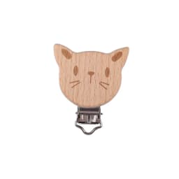1Pcs Cute Modelling Beech Wood Pacifier Clip Baby DIY Cartoon Animal Wooden Log Pacifier Clips Nipple Chain Holder BPA Free