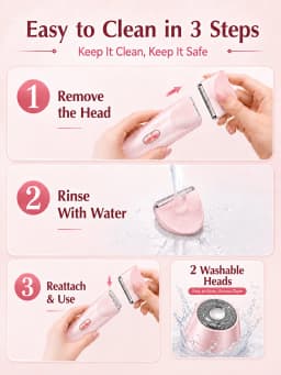 Bikini Shaver for Women Dual Head Electric Shaver Rechargeable Body Trimmer for Underarms Legs Face and Bikini Line