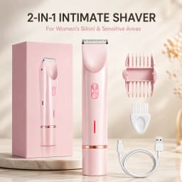Bikini Shaver for Women Dual Head Electric Shaver Rechargeable Body Trimmer for Underarms Legs Face and Bikini Line