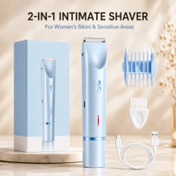 Bikini Shaver for Women Dual Head Electric Shaver Rechargeable Body Trimmer for Underarms Legs Face and Bikini Line