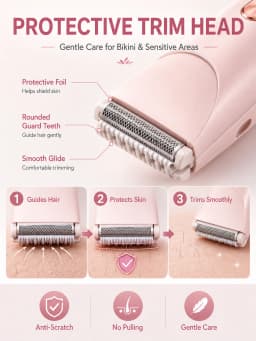 Bikini Shaver for Women Dual Head Electric Shaver Rechargeable Body Trimmer for Underarms Legs Face and Bikini Line