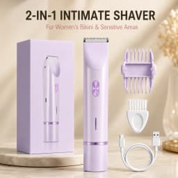 Bikini Shaver for Women Dual Head Electric Shaver Rechargeable Body Trimmer for Underarms Legs Face and Bikini Line