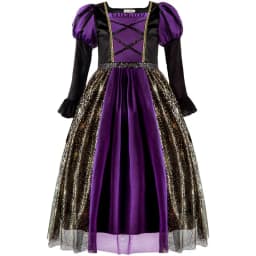 Girls Halloween Witch Costume Children Cosplay Vampire Dresses with Pointed Hat Kids Carnival Party Cosplay Fancy Dress