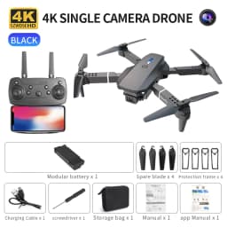 E88 Drone With Remote Control Foldable RC Quadcopter Altitude Hold 3D Flip Beginner RC Aircraft Kids Toy Gift Indoor Hover