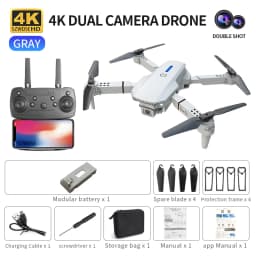 E88 Drone With Remote Control Foldable RC Quadcopter Altitude Hold 3D Flip Beginner RC Aircraft Kids Toy Gift Indoor Hover