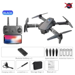 E88 Drone With Remote Control Foldable RC Quadcopter Altitude Hold 3D Flip Beginner RC Aircraft Kids Toy Gift Indoor Hover