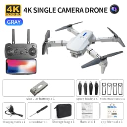 E88 Drone With Remote Control Foldable RC Quadcopter Altitude Hold 3D Flip Beginner RC Aircraft Kids Toy Gift Indoor Hover